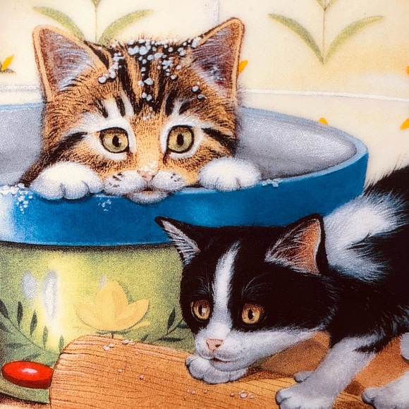 Franklin Mint Collector Plate, Cooking Up Trouble, Cats, Signed - Picture 2 of 6